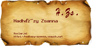 Hadházy Zsanna névjegykártya